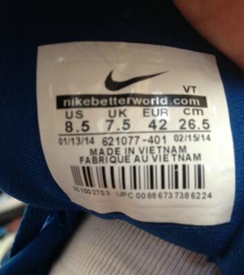 NIKE真假辨别不在外观在于标签